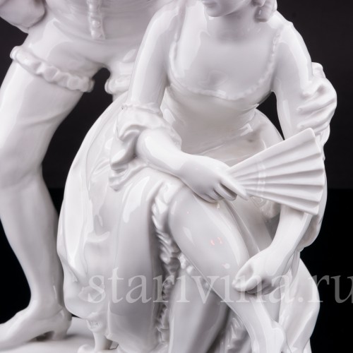 Фарфорвая статуэтка пары Арлекин с дамой, Volkstedt, Германия, после 1935 г.