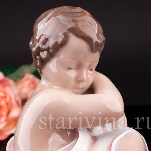 Фигурка из фарфора Бутон розы Royal Copenhagen, Дания, 1965 г.