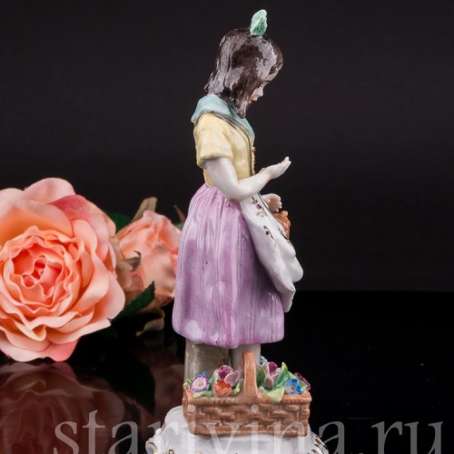 Фигурка Девочка-цветочница, Дрезден, Германия, вт. пол. 20 в.