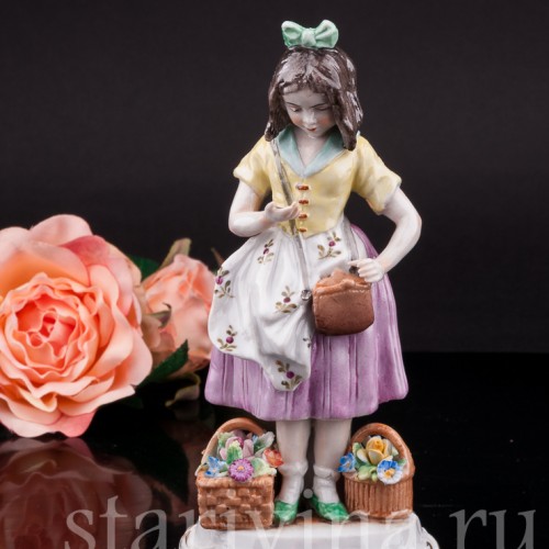 Фигурка Девочка-цветочница, Дрезден, Германия, вт. пол. 20 в.