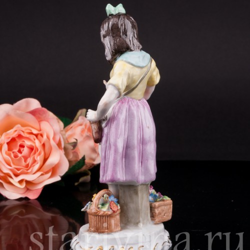 Фигурка Девочка-цветочница, Дрезден, Германия, вт. пол. 20 в.