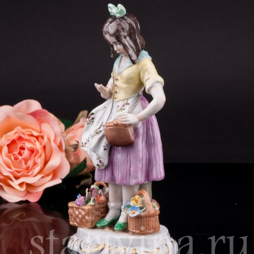 Фигурка Девочка-цветочница, Дрезден, Германия, вт. пол. 20 в.