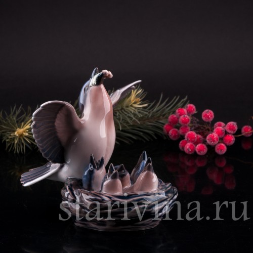 Птица на гнезде, Dahl Jensen, Дания, сер 20 в.