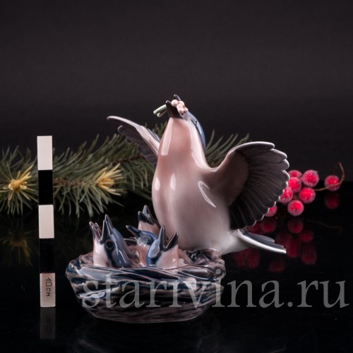 Птица на гнезде, Dahl Jensen, Дания, сер 20 в.