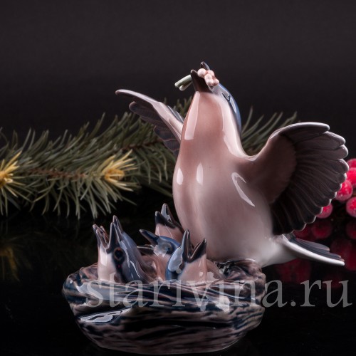 Птица на гнезде, Dahl Jensen, Дания, сер 20 в.