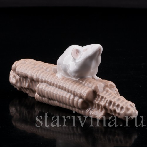 Фарфорвая статуэтка Мышь на кукурузе, Royal Copenhagen, Дания, 1967 г.