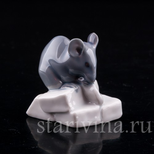 Фарфоровая фигурка Мышь на сахаре, Royal Copenhagen, Дания, кон. 20 в.