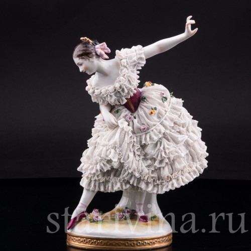 Фанни Эльслер, кружевная, Volkstedt, Германия, до 1935 г.