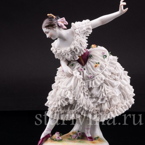 Фанни Эльслер, кружевная, Volkstedt, Германия, до 1935 г.