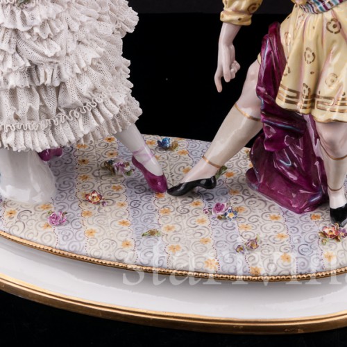 Фарвая статуэтка Артур Сен-Леон и Мари Ги-Стефан в балете Дух Долины, Volkstedt, до 1935 г.