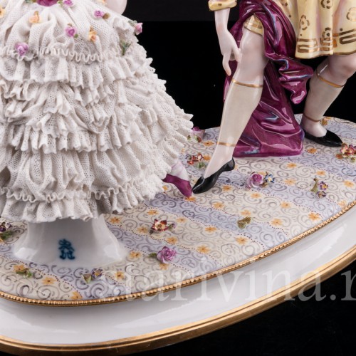 Фарвая статуэтка Артур Сен-Леон и Мари Ги-Стефан в балете Дух Долины, Volkstedt, до 1935 г.