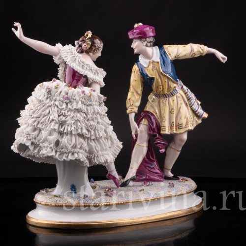 Фарвая статуэтка Артур Сен-Леон и Мари Ги-Стефан в балете Дух Долины, Volkstedt, до 1935 г.