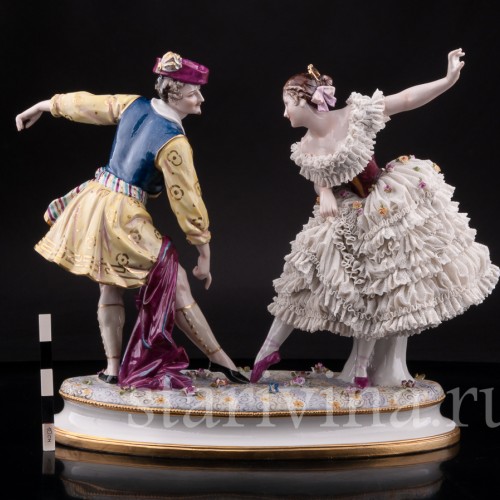 Фарвая статуэтка Артур Сен-Леон и Мари Ги-Стефан в балете Дух Долины, Volkstedt, до 1935 г.