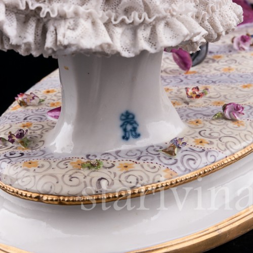 Фарвая статуэтка Артур Сен-Леон и Мари Ги-Стефан в балете Дух Долины, Volkstedt, до 1935 г.