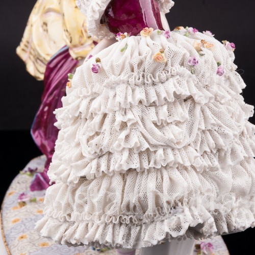 Фарвая статуэтка Артур Сен-Леон и Мари Ги-Стефан в балете Дух Долины, Volkstedt, до 1935 г.