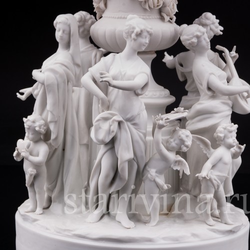 Фарфоровая композиция Пять чувств, аллегория, Volkstedt, Германия, кон. 19 в.