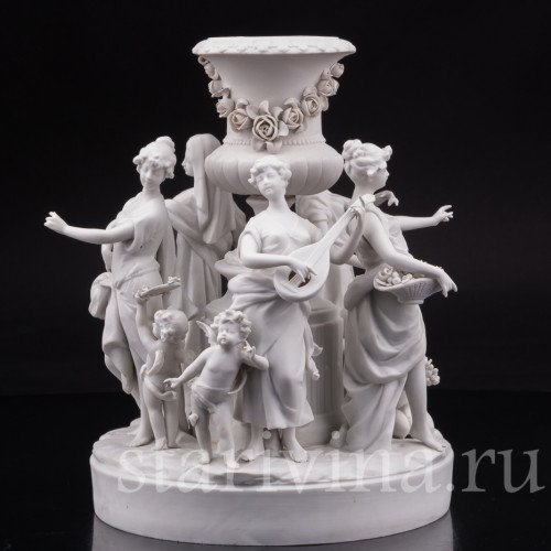 Фарфоровая композиция Пять чувств, аллегория, Volkstedt, Германия, кон. 19 в.