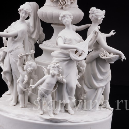 Фарфоровая композиция Пять чувств, аллегория, Volkstedt, Германия, кон. 19 в.