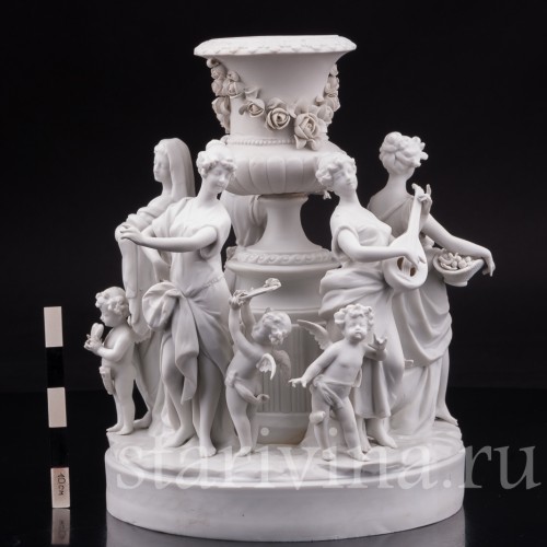 Фарфоровая композиция Пять чувств, аллегория, Volkstedt, Германия, кон. 19 в.