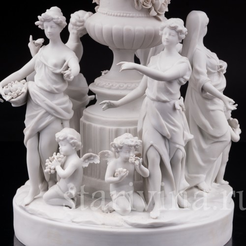 Фарфоровая композиция Пять чувств, аллегория, Volkstedt, Германия, кон. 19 в.