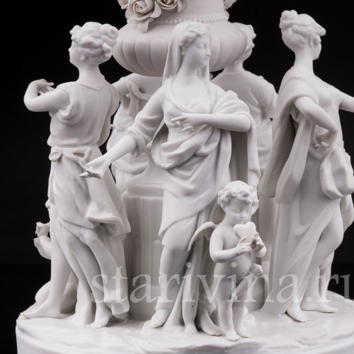 Фарфоровая композиция Пять чувств, аллегория, Volkstedt, Германия, кон. 19 в.