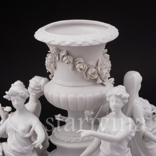 Фарфоровая композиция Пять чувств, аллегория, Volkstedt, Германия, кон. 19 в.