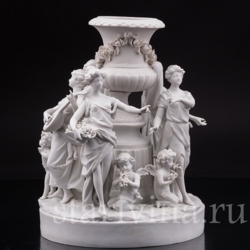 Фарфоровая композиция Пять чувств, аллегория, Volkstedt, Германия, кон. 19 в.