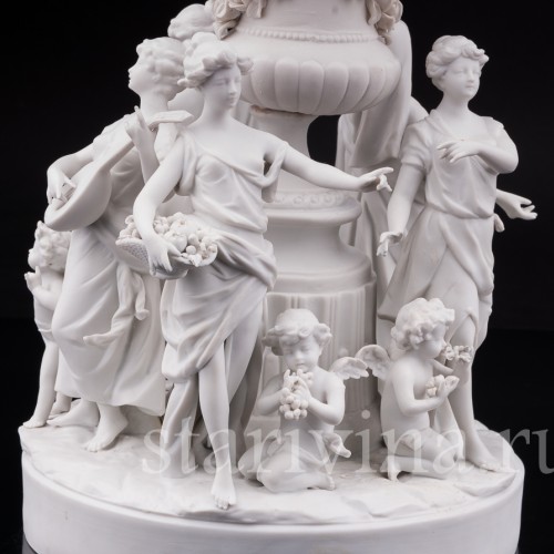 Фарфоровая композиция Пять чувств, аллегория, Volkstedt, Германия, кон. 19 в.