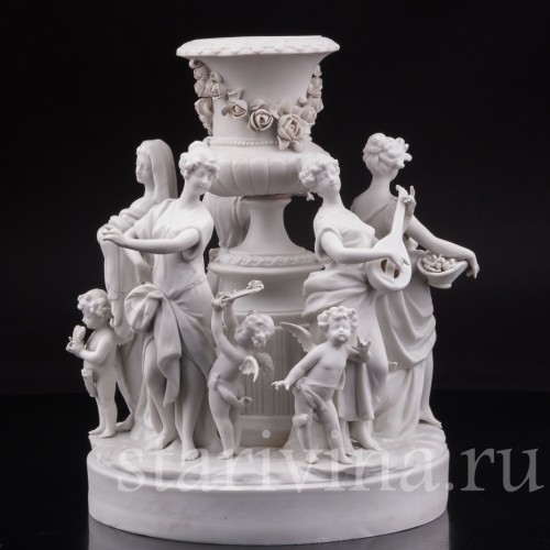 Фарфоровая композиция Пять чувств, аллегория, Volkstedt, Германия, кон. 19 в.