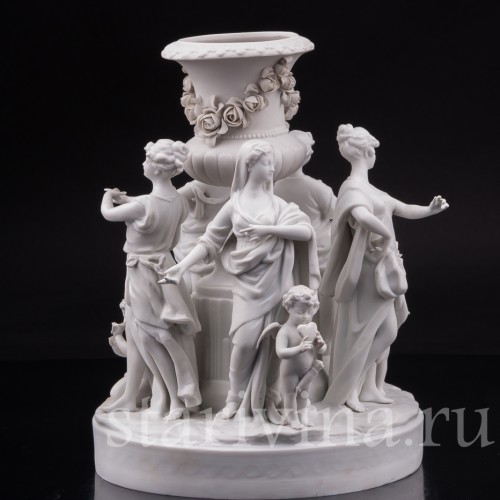 Фарфоровая композиция Пять чувств, аллегория, Volkstedt, Германия, кон. 19 в.