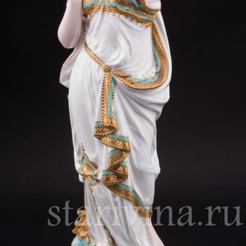 Антикварная фарфоровая статуэтка Аллегория зимы, Limoges, Франция, 1872-81 гг.