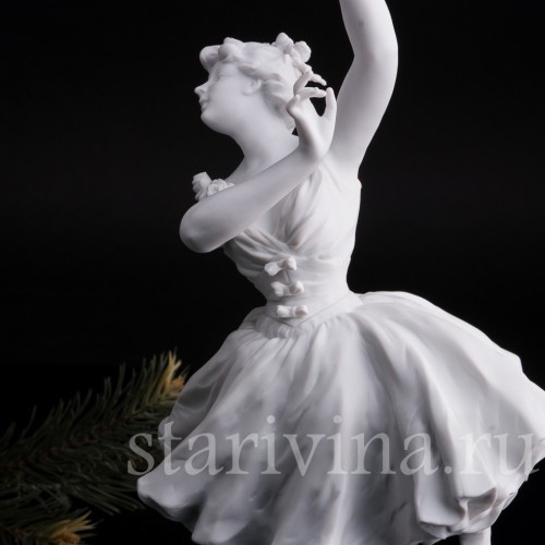 Фарфоровая статуэтка Балерина с розами, Volkstedt, Германия, кон. 19 в.