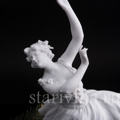 Фарфоровая статуэтка Балерина с розами, Volkstedt, Германия, кон. 19 в.