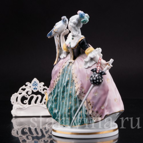 Статуэтка Девушка с тростью и попугаем, Karl Ens, Германия, 1920-30 гг.