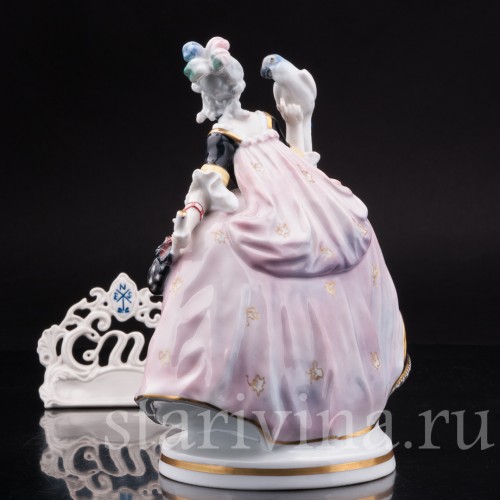 Статуэтка Девушка с тростью и попугаем, Karl Ens, Германия, 1920-30 гг.