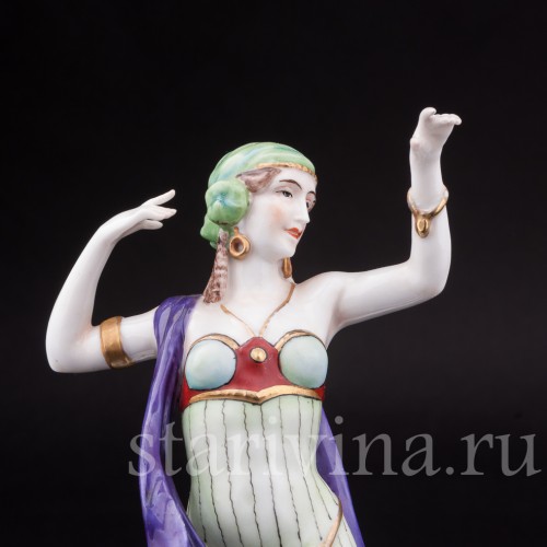 Фарфорвая статуэтка Одалиска с пантерой, E. A. Muller, Германия, нач. 20 в.