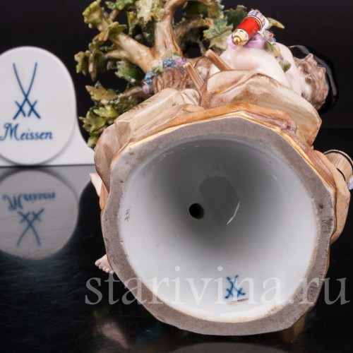 Фарфоровая композиция Амуры и точильный камень, Meissen, Германия, сер. 19 - нач. 20 вв.