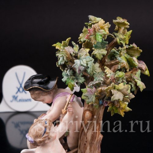 Фарфоровая композиция Амуры и точильный камень, Meissen, Германия, сер. 19 - нач. 20 вв.