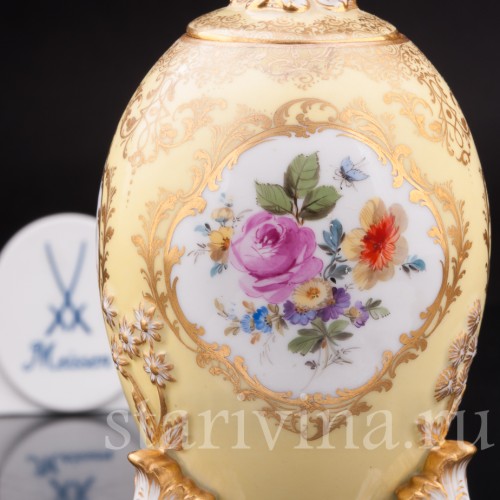 Антикварное фарфоровое Яйцо-шкатулка, Meissen, Германия, сер. 19 - нач. 20 вв.