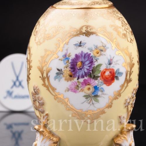 Антикварное фарфоровое Яйцо-шкатулка, Meissen, Германия, сер. 19 - нач. 20 вв.