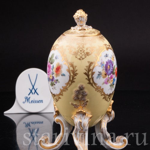Антикварное фарфоровое Яйцо-шкатулка, Meissen, Германия, сер. 19 - нач. 20 вв.