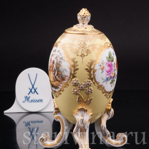 Антикварное фарфоровое Яйцо-шкатулка, Meissen, Германия, сер. 19 - нач. 20 вв.