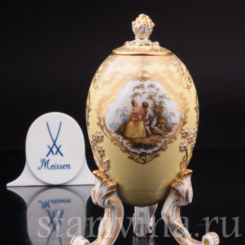 Антикварное фарфоровое Яйцо-шкатулка, Meissen, Германия, сер. 19 - нач. 20 вв.