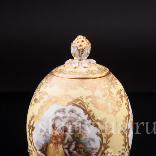 Антикварное фарфоровое Яйцо-шкатулка, Meissen, Германия, сер. 19 - нач. 20 вв.