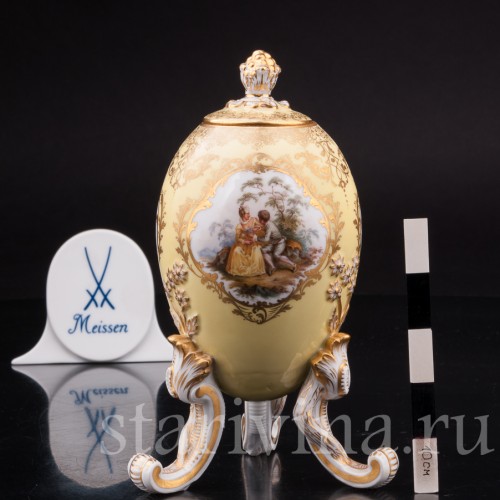 Антикварное фарфоровое Яйцо-шкатулка, Meissen, Германия, сер. 19 - нач. 20 вв.