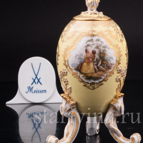 Антикварное фарфоровое Яйцо-шкатулка, Meissen, Германия, сер. 19 - нач. 20 вв.