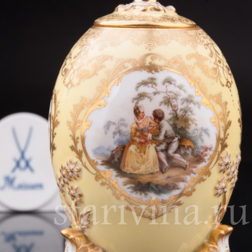 Антикварное фарфоровое Яйцо-шкатулка, Meissen, Германия, сер. 19 - нач. 20 вв.