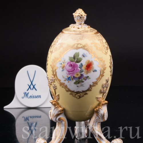 Антикварное фарфоровое Яйцо-шкатулка, Meissen, Германия, сер. 19 - нач. 20 вв.