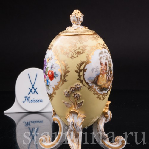 Антикварное фарфоровое Яйцо-шкатулка, Meissen, Германия, сер. 19 - нач. 20 вв.