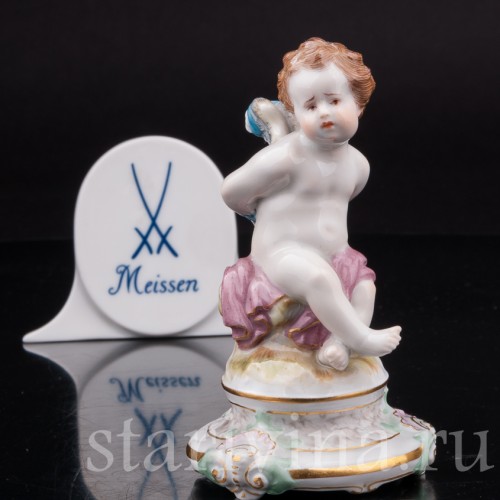 Статуэтка из фарфора Купидон со связанными крыльями, Meissen, Германия, сер. 19 - нач. 20 вв.
